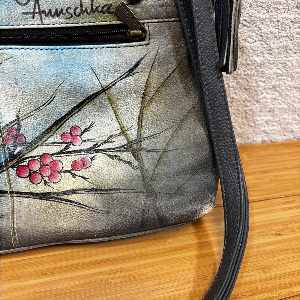 Anuschka Hand-Painted Cardinal Crossbody Bag - Picture 4 of 16